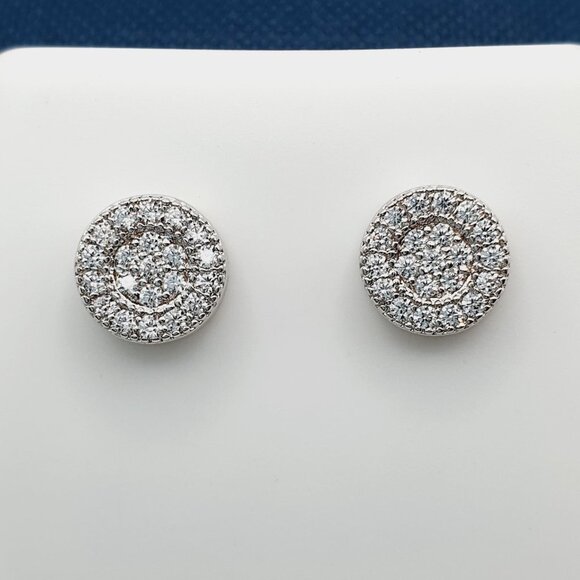 - "925 Sterling Silver Plated CZ Earrings, INUS1BR174 - Picture 6 of 9
